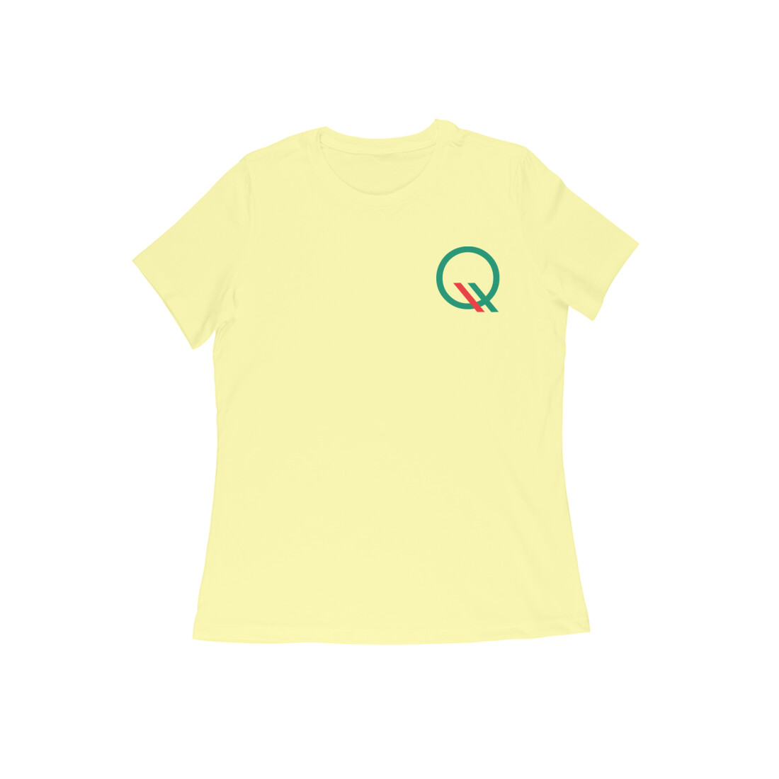 women’s yellow half sleeve round neck t shirt